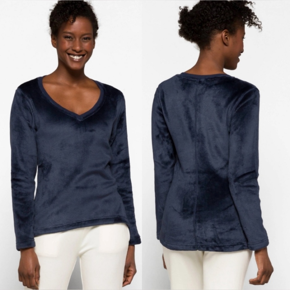UGG Top Daisy Fleece  V-Neck Long Sleeve Lounge Top- Brand New With Tags